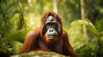 AI generated orangutan high quality image photo