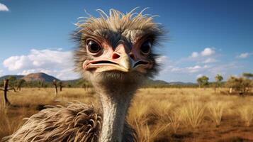 ai generado avestruz alto calidad imagen foto