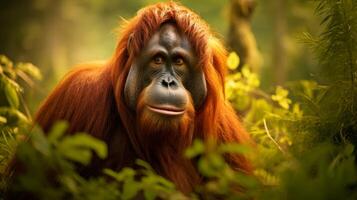 AI generated orangutan high quality image photo