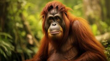 AI generated orangutan high quality image photo