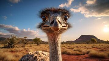 AI generated ostrich high quality image photo