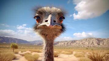 AI generated ostrich high quality image photo