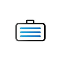 Business suitcase icon in duo tone color. Office document store vector