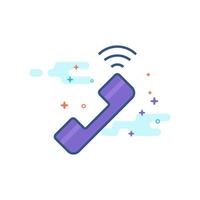 Wireless phone icon flat color style vector illustration