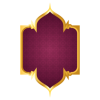 lusso d'oro Arabo islamico testo scatola titolo telaio confine impostato con ornamentale illustrazione png