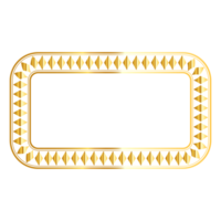 Rectangle golden frame border png