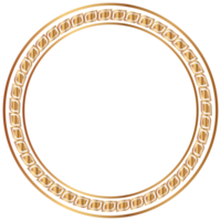 golden Kreis Rahmen mit Gold vergeben Band Symbol Jahrestag Abzeichen png