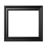AI generated Black Wooden Frame Isolated on Transparent Background png