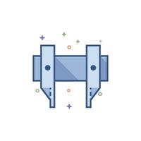 Camera lens spanner icon flat color style vector illustration