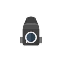 Camera icon in flat color style. Vintage retro photography photo mechanical analog film shooting medium format vector