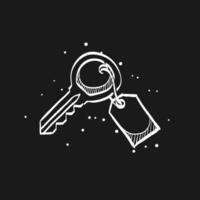 Key doodle sketch illustration vector