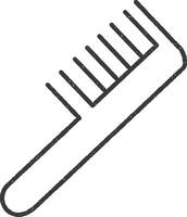 comb outline icon vector illustration in stamp style