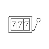 Jackpot icon in thin outline style vector