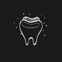 Tooth doodle sketch illustration vector