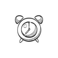 Hand drawn sketch icon clock vector