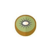 Kiwi fruit icon in flat color style. Food healthy juicy fresh delicious vector