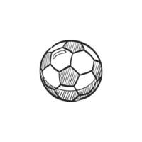 mano dibujado bosquejo icono fútbol pelota vector