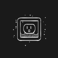 Electrical outlet doodle sketch illustration vector