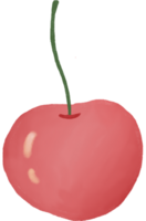 cherry clipart. watercolor style. isolated on transparent background png