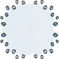 Abstract circle frame. Wreath ring border. Isolated with transparent background png