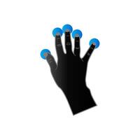 Finger gesture icon in duo tone color. Gadget touch pad smartphone laptop vector