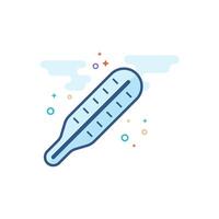 Thermometer icon flat color style vector illustration