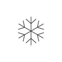 Snowflakes icon in thin outline style vector
