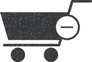 remove the trolley vector icon illustration with stamp effect