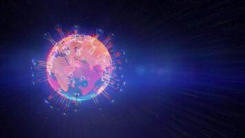 Futuristic HUD Globe Animation video