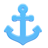 Anchor icon rendering 3d illustration png