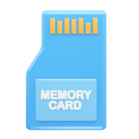 Sd card icon 3d illustration rendering element png