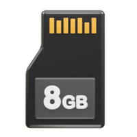 sd kaart 8 GB icoon 3d illustratie renderen element png