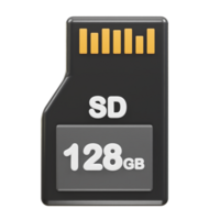 sd kaart 128 GB icoon 3d illustratie renderen element png