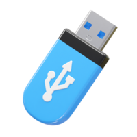 Pen drive USB ícone 3d Renderização ilustração elemento png