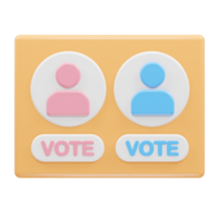 Vote icon illustration 3d rendering png