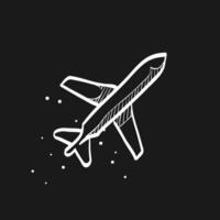 Airplane doodle sketch illustration vector