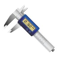 Digital caliper icon in color. Instrument equipment measurement vector