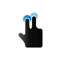 Finger gesture icon in duo tone color. Gadget touch pad smartphone laptop vector