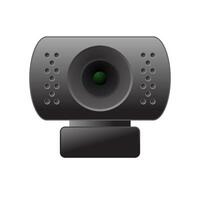 Web cam icon in color. Computer internet connection vector