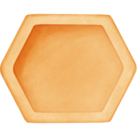 Bienenwabe Hexagon Aquarell Clip Art, Hand gezeichnet Element Illustration zum Frühling und Sommer- Jahreszeit Entwürfe. png