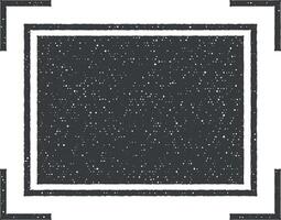 rectangle in corners vector icon illustration with stamp effect