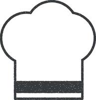 chef s hat icon vector illustration in stamp style