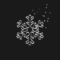 Snowflakes doodle sketch illustration vector