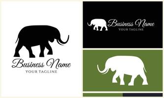 silhouette vector elephant logo template