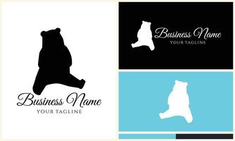 silhouette vector bear logo template