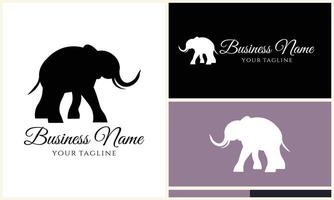 silhouette vector elephant logo template