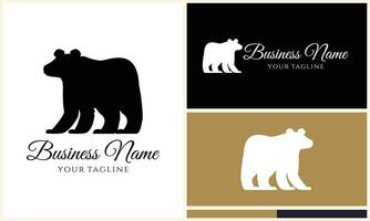 silhouette vector bear logo template