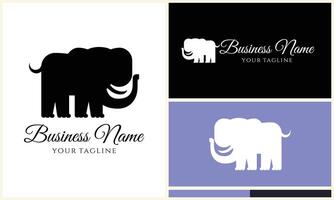 silhouette vector elephant logo template