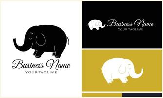 silhouette vector elephant logo template