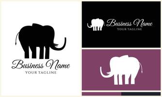 silhouette vector elephant logo template